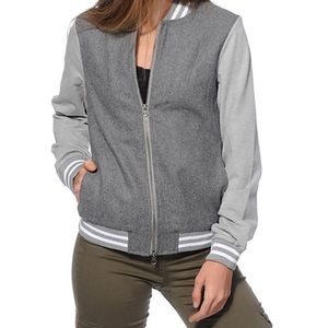 Two-toned Gray Varsity